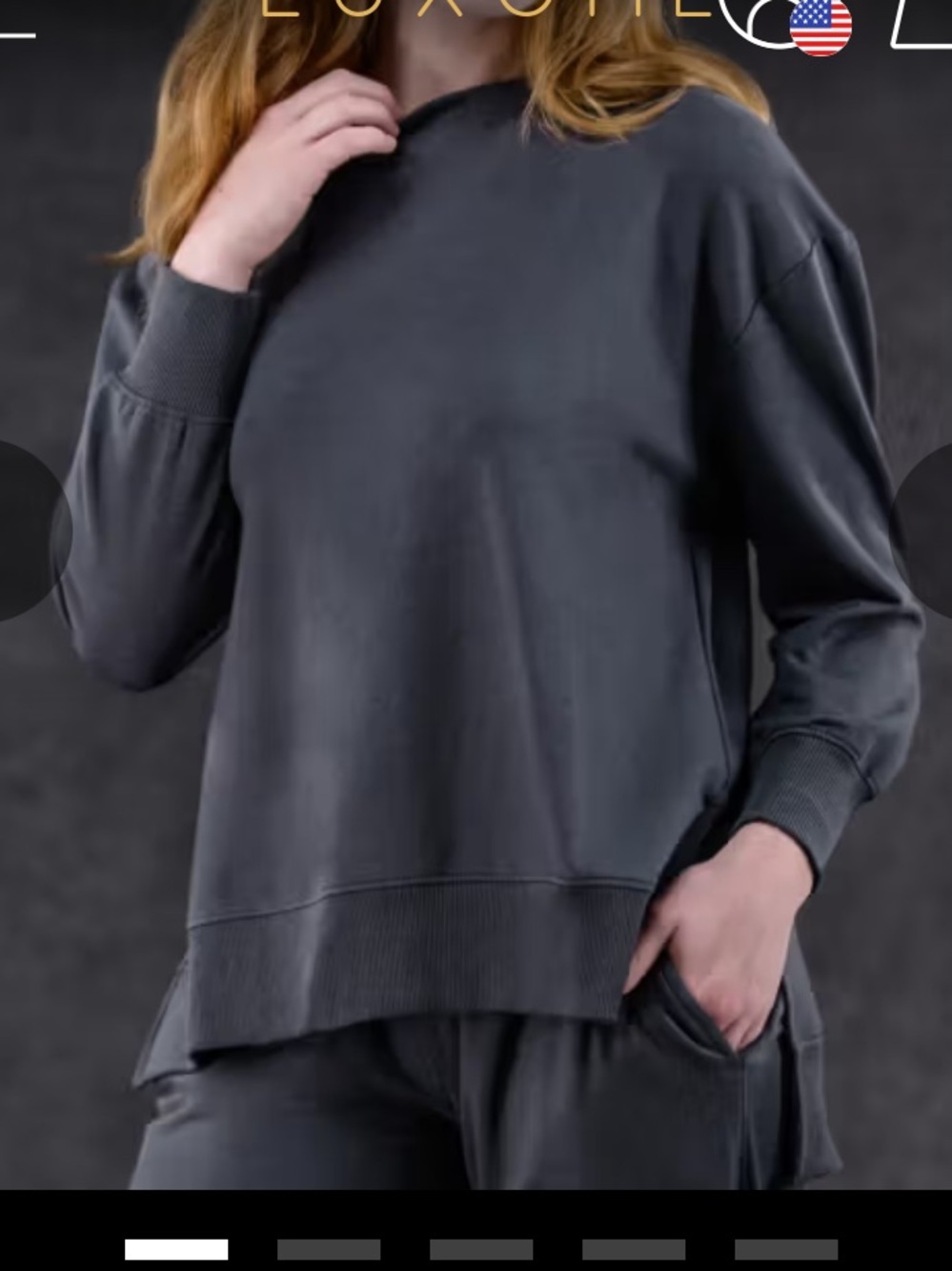 Nwt LUXOME
Women's Essential
Tunic sweatshirt pullover casual cozy spring $107